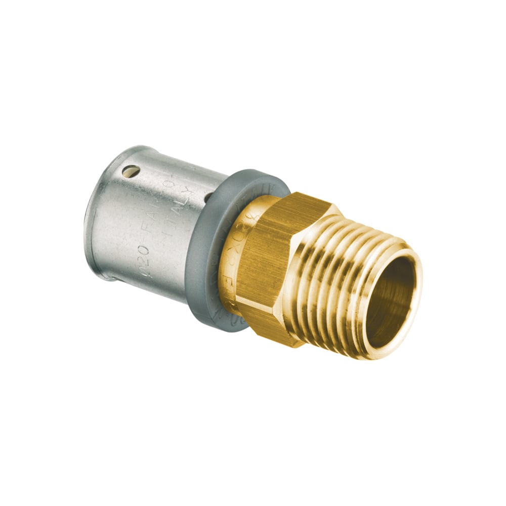 Изображение товара Профессиональный пресс-переходник FAR НР 1/2"-16×2 латунь для трубных систем