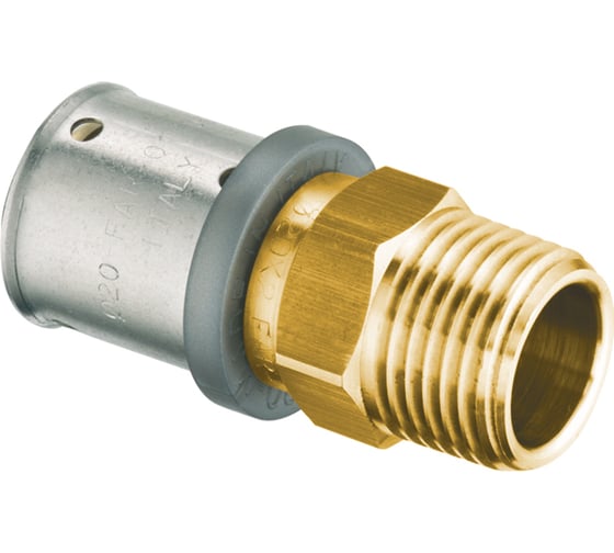 Изображение товара Пресс-переходник FAR НР, 1/2"–20×2, латунь, аналог 59002001 4900 2001