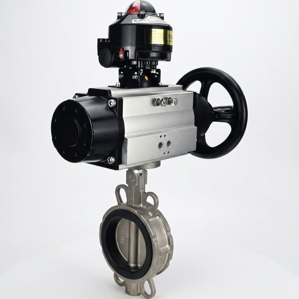 Затвор дисковый DN.ru 304-304-VITON-2W-Fb-H Ду150 Ру16, пневмопривод DA-105, БКВ LSB-210 D050-89164