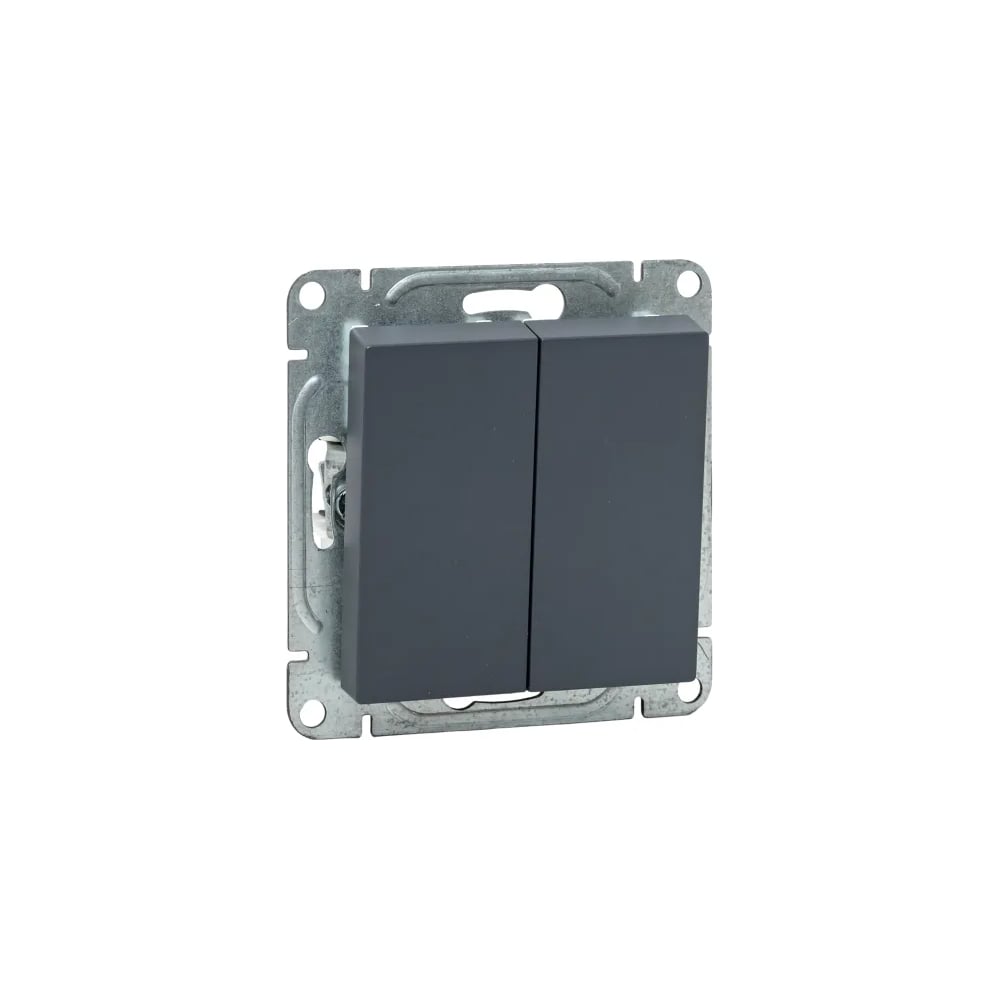 Изображение товара Механизм выключателя EKF двухклавишный графит серия Эпика UP1-SWG-23