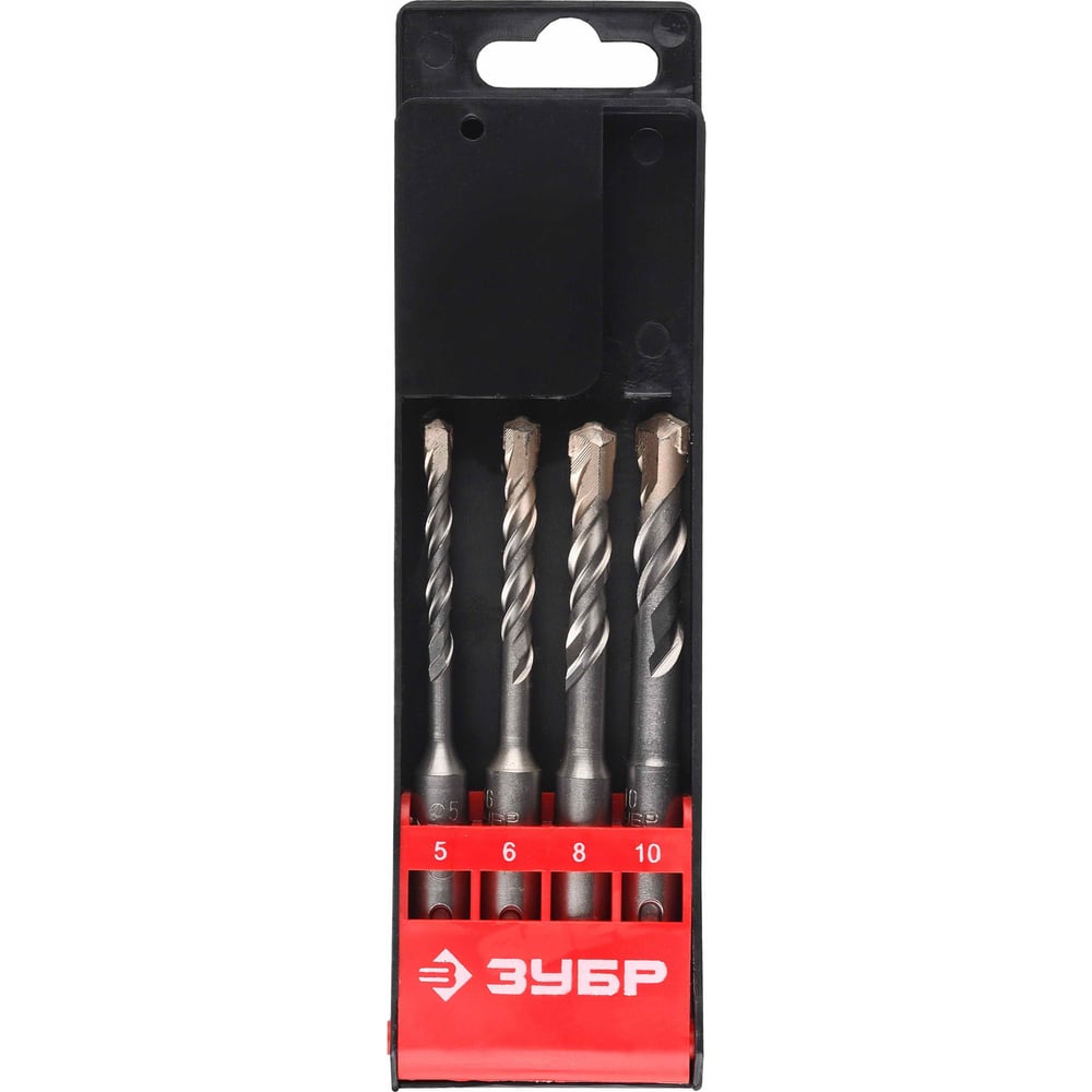 Изображение товара Набор буров SDS-Plus (4 шт.) по бетону ЗУБР 29314-H4-1
