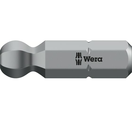 Изображение товара Бита WERA 842/1 Z Hex с внешним шестигранником, с шаром, 1/4 C6.3, 5 x 25 мм WE-056356