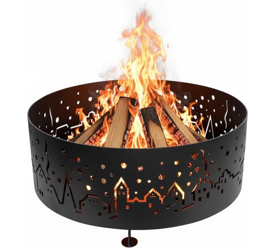 Изображение товара Чаша костровая ООО СКП Сканди, Ø 70×h 250(350)×4 мм, порошковая покраска К-031Ч