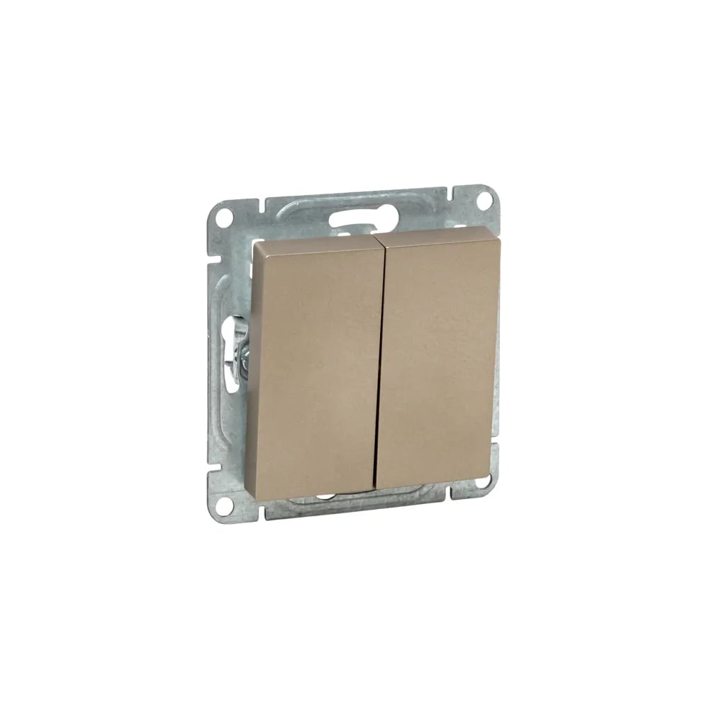 Изображение товара Механизм выключателя EKF двухклавишный проходной шампань Эпика UP1-SWC-21