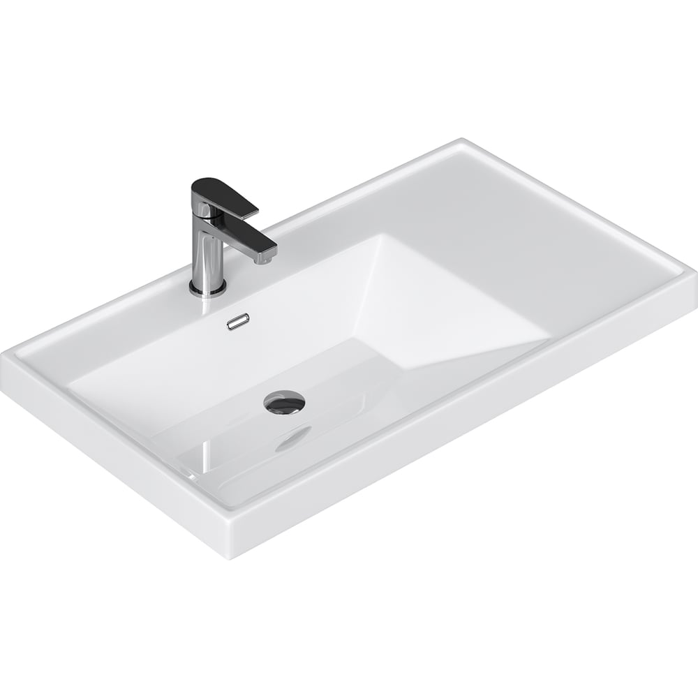 Изображение товара Встраиваемая раковина EQUIL 9080 TL белая современная прямоугольная