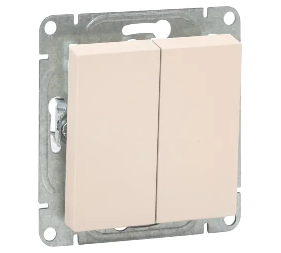 Изображение товара Механизм выключателя EKF двухклавишный, кремовый, Эпика UP1-SWI-20