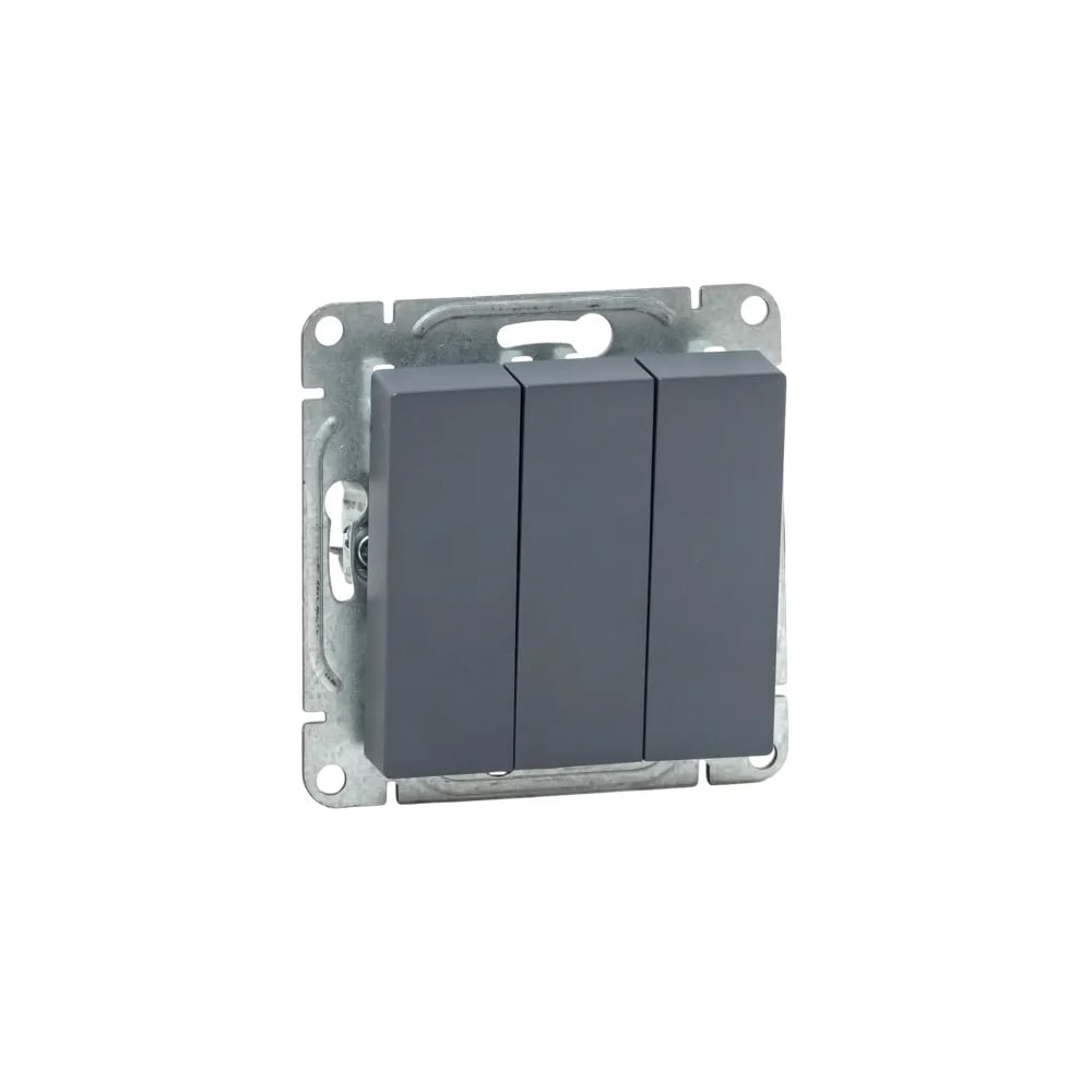 Изображение товара Механизм выключателя EKF трёхклавишный графит серия Эпика UP1-SWG-31