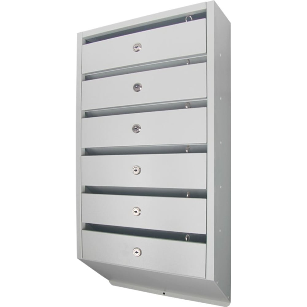 Изображение товара Почтовый ящик секционный ОФИОН МС 6 для многоквартирных домов светло-серый