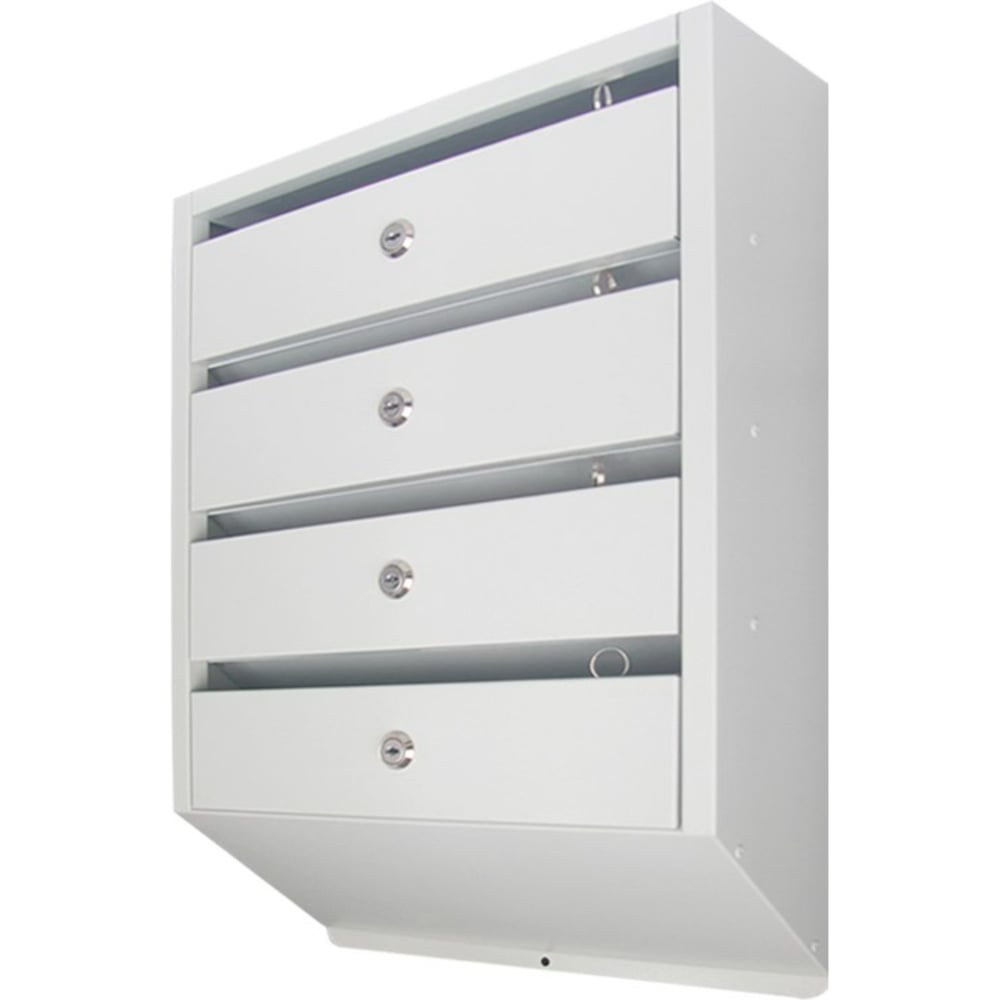 Изображение товара Почтовый ящик секционный ОФИОН МС 4 для многоквартирных домов оцинкованная сталь светло-серая