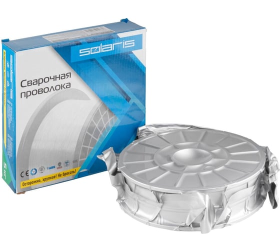 Изображение товара Проволока сварочная SOLARIS 1 мм FLUX E71T-GS катушка 5 кг WM-E71TGS-10050 ЦЗ-3732090180