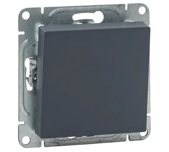 Изображение товара Механизм выключателя EKF одноклавишный, перекрёстный, графит, Эпика UP1-SWG-12