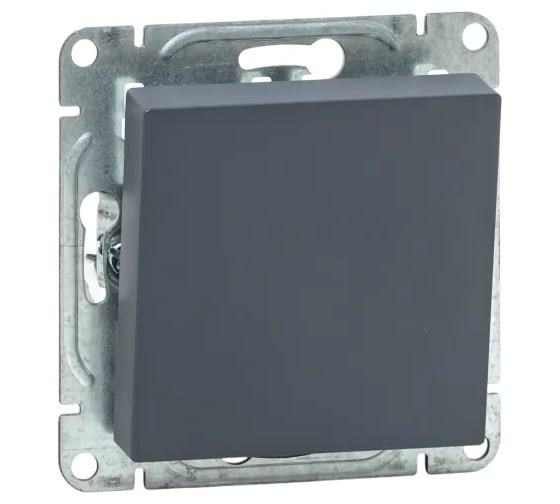 Изображение товара Механизм выключателя EKF одноклавишный, кнопочный, графит, Эпика UP1-SWG-13