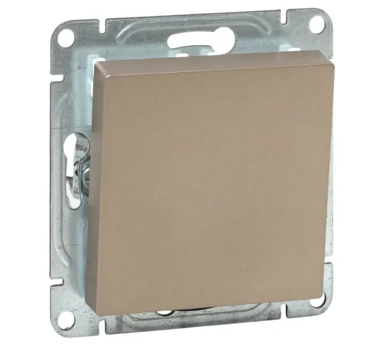 Изображение товара Механизм выключателя EKF одноклавишный, кнопочный, шампань, Эпика UP1-SWC-13