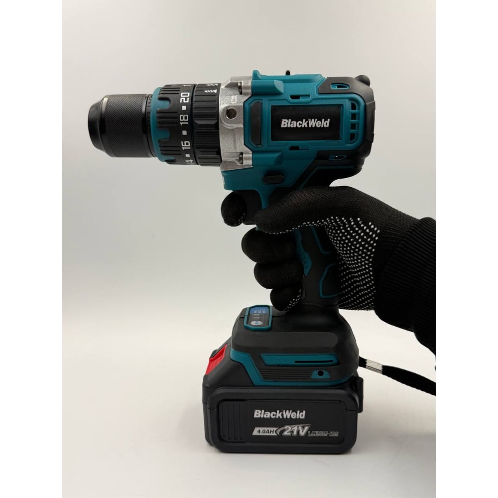 Изображение товара Аккумуляторная дрель-шуруповерт BlackWeld DZ16B 21V 4.0Ah профессиональная