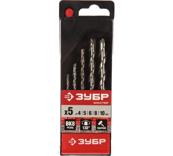Изображение товара Набор сверл "ПРОФИ" (5 шт.) по бетону ЗУБР 2922-H5