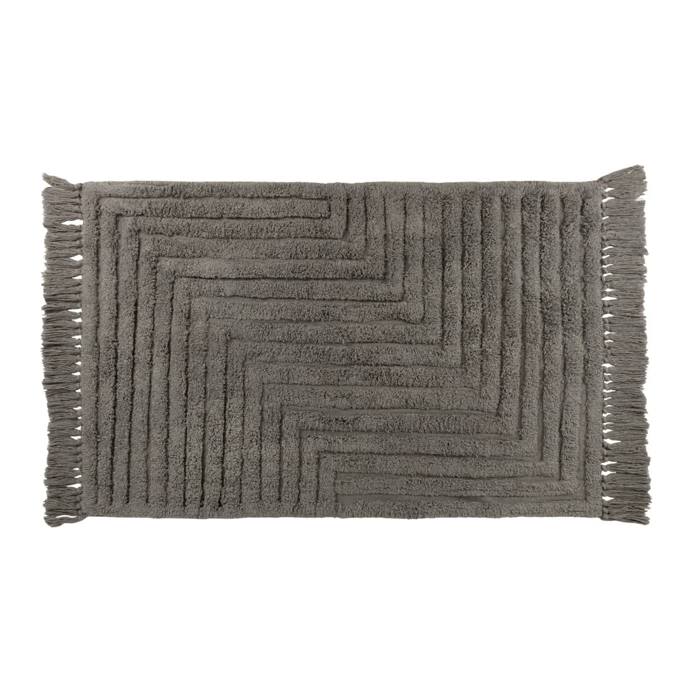 Изображение товара Ковер Zenfort Прованс Зигзаг с кистями, хлопок, 50х80см, серый 107278