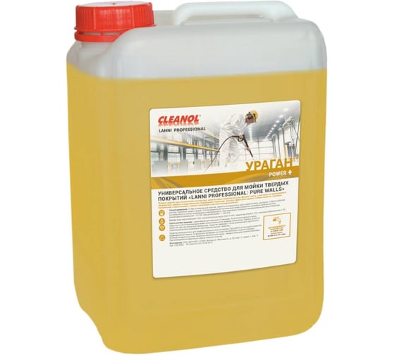 Изображение товара Средство для поломоечных машин CLEANOL Чистые стены Lanni Ураган Power+, канистра 5 кг 5/0496