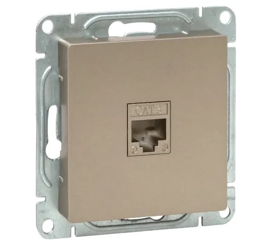 Изображение товара Механизм розетки EKF RJ11, шампань, Эпика UP1-SOC-RJ11
