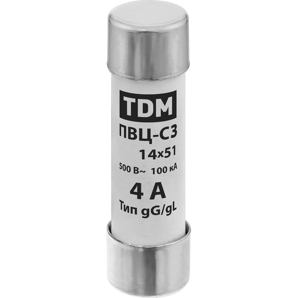 Изображение товара Плавкая вставка TDM ELECTRIC ПВЦ-С3 14х51 4А для защиты электросетей