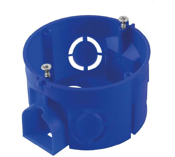 Изображение товара Установочная коробка TDM ELECTRIC СП D68х42мм, саморезы, стыковочные узлы, синяя, IP20 SQ1402-1118