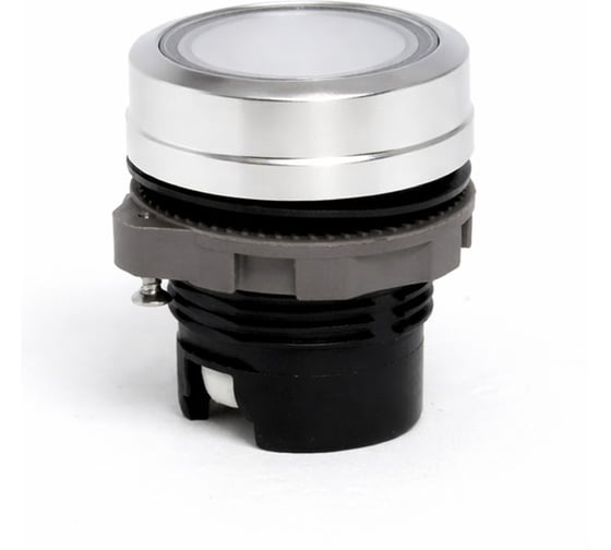 Изображение товара Кнопка CONTA TA22SA-PF/CW/A-5, белая, матовая, с возможностью подсветки, металл, 22 мм (упак 5шт) 00-00013892