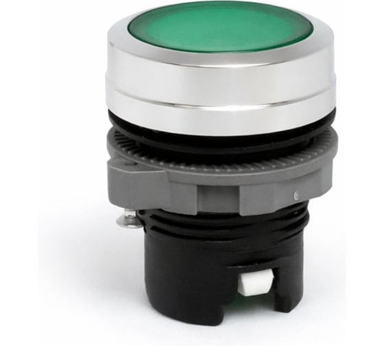 Изображение товара Кнопка CONTA TA22SA-PF/CG/A-5, зеленая, матовая, с возможностью подсветки, металл, 22 мм (упак 5шт) 00-00013889