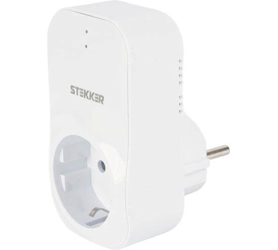 Изображение товара Реле напряжения для розетки STEKKER VP-100W-3M, 230В, 16A, белый 50687