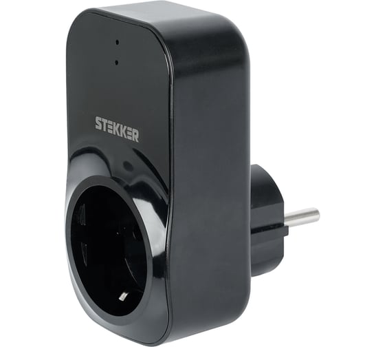 Изображение товара Реле напряжения для розетки STEKKER VP-100B-3M, 230В, 16A, черный 50688