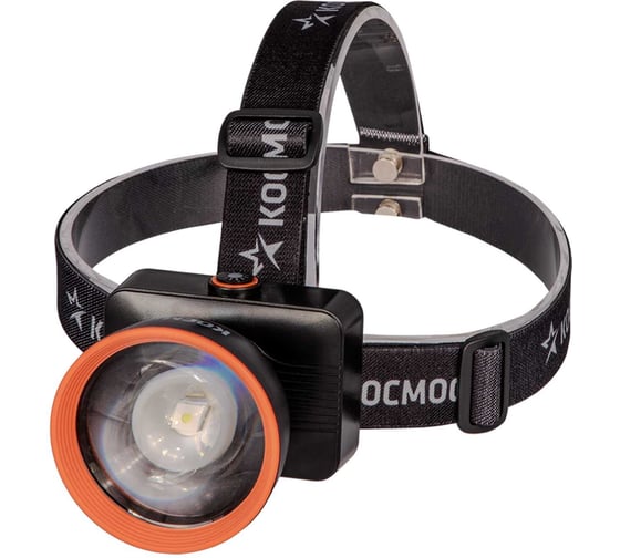 Изображение товара Налобный аккумуляторный фонарь КОСМОС 15Вт LED/Li-ion 18650 2х1500mAh/ABS-пластик/линза Френеля/USB Type-C KOC533Lit