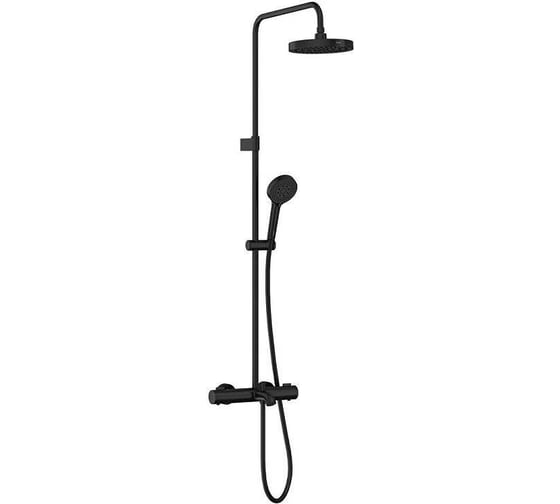 Изображение товара Душевая колонна с термостатическим смесителем для ванны Vitra Base Round черный матовый A4730336EXP