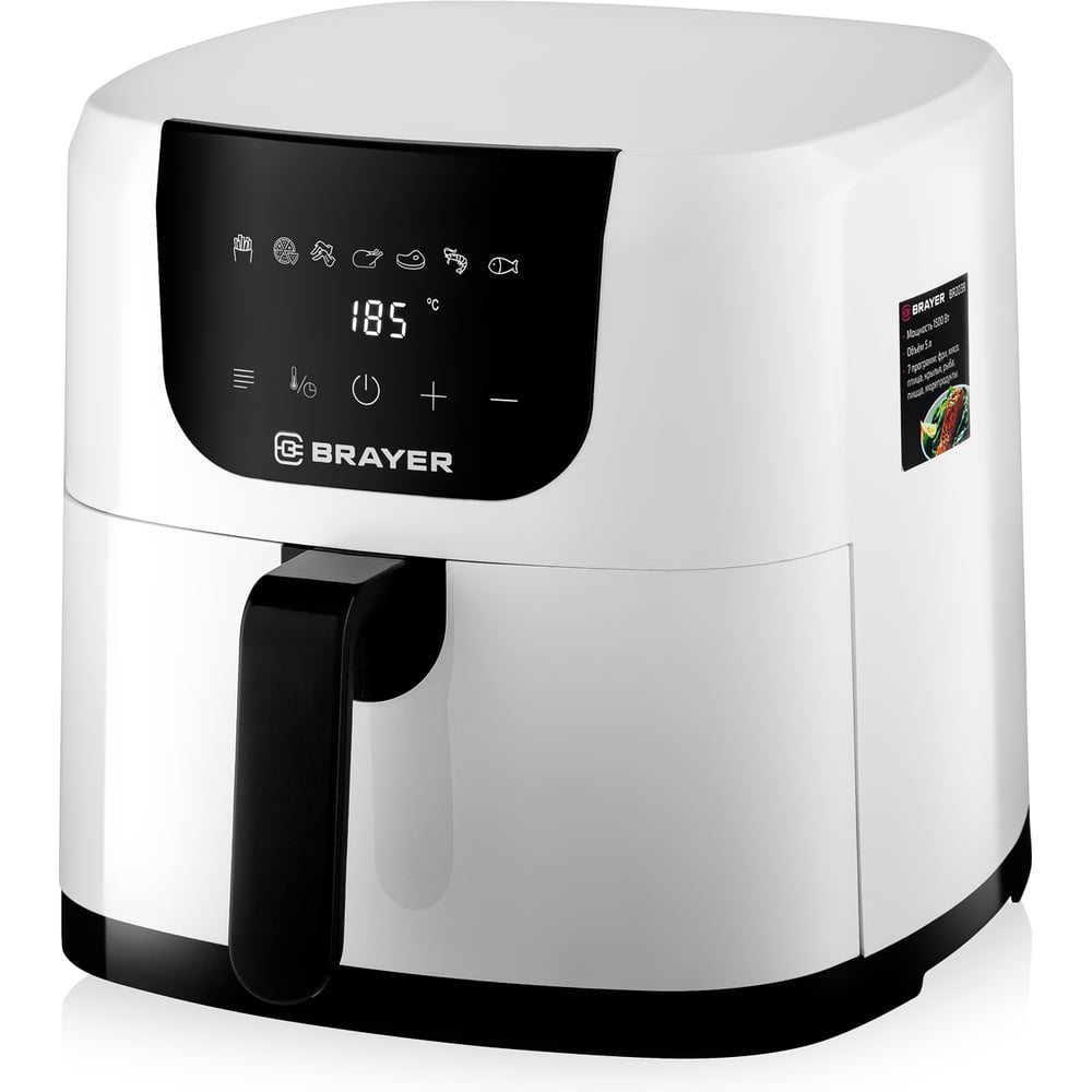 Изображение товара Аэрогриль BRAYER 2039BR, 1500 Вт, 5 л, сенсорное управление, 7 программ