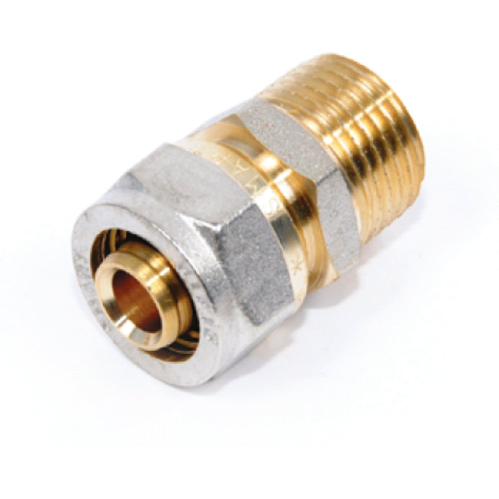 Изображение товара Прямой фитинг SMT S32x1M ц.-нар.рез. для труб 32 мм никелированная латунь