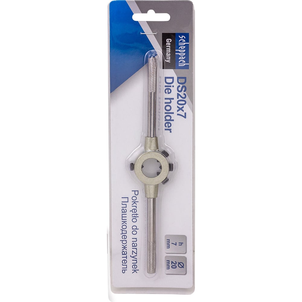 Изображение товара Плашкодержатель Scheppach 20X7 Sch-DS20X7 для плашек 20 мм полупрофессиональный