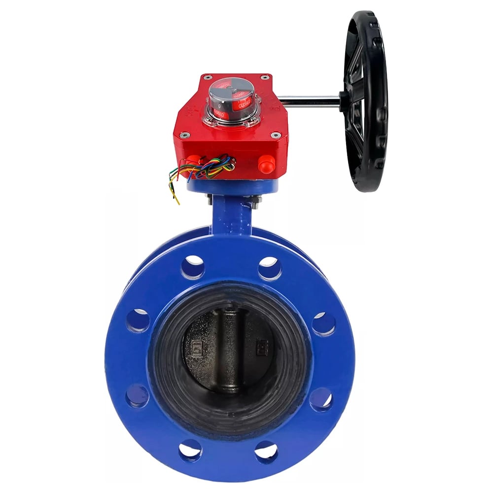 Изображение товара Дисковый затвор DN.ru GGG40-304-EPDM-2W-F-H Ду200 Ру16 с редуктором фланцевый Изображение товара Дисковый затвор DN.ru GGG40-304-EPDM-2W-F-H Ду200 Ру16 с редуктором фланцевый