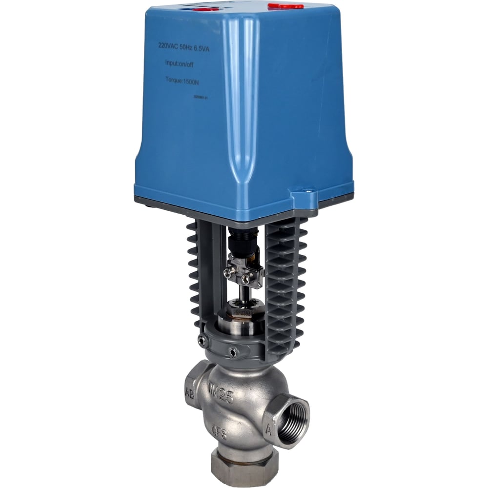 Изображение товара Клапан регулирующий DN.ru 2W-304-M-PED-T 3/4 Ду20 Ру25 электропривод нержавеющая сталь