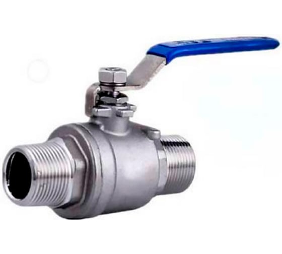Изображение товара Кран шаровой DN.ru 304-304-PTFE-FP-T-H НР/НР Ду32 Ру40 нержавеющая сталь AISI 304, ручка-рычаг D160-77790