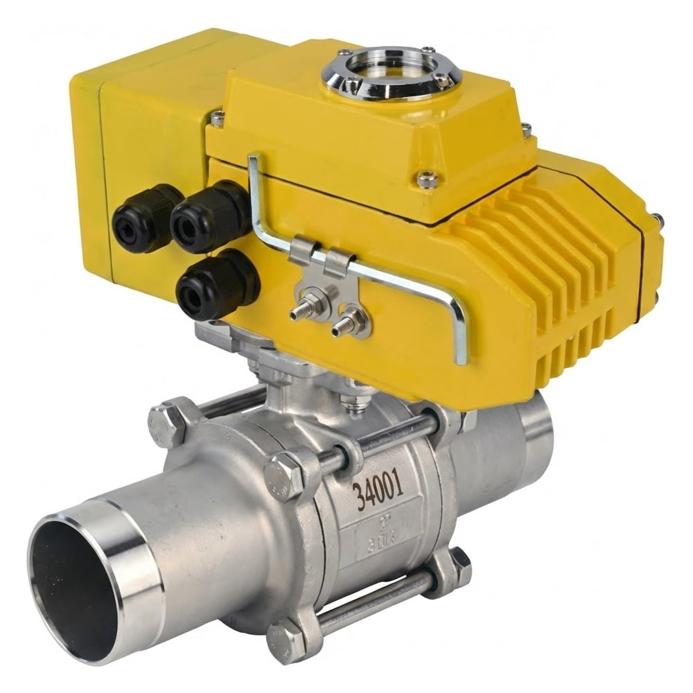 Изображение товара Кран шаровой DN.ru 304-304-PTFE-W-ISO-H Ду80 Ру25 под приварку