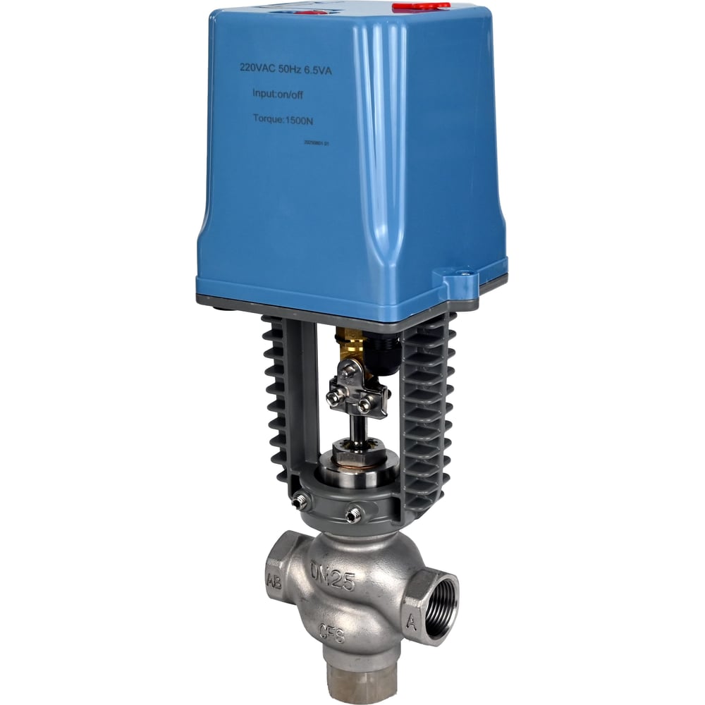 Изображение товара Клапан регулирующий DN.ru 3-ходовой смесительный 3W-304-M-PED-T Ду20 Ру25 с эл.приводом