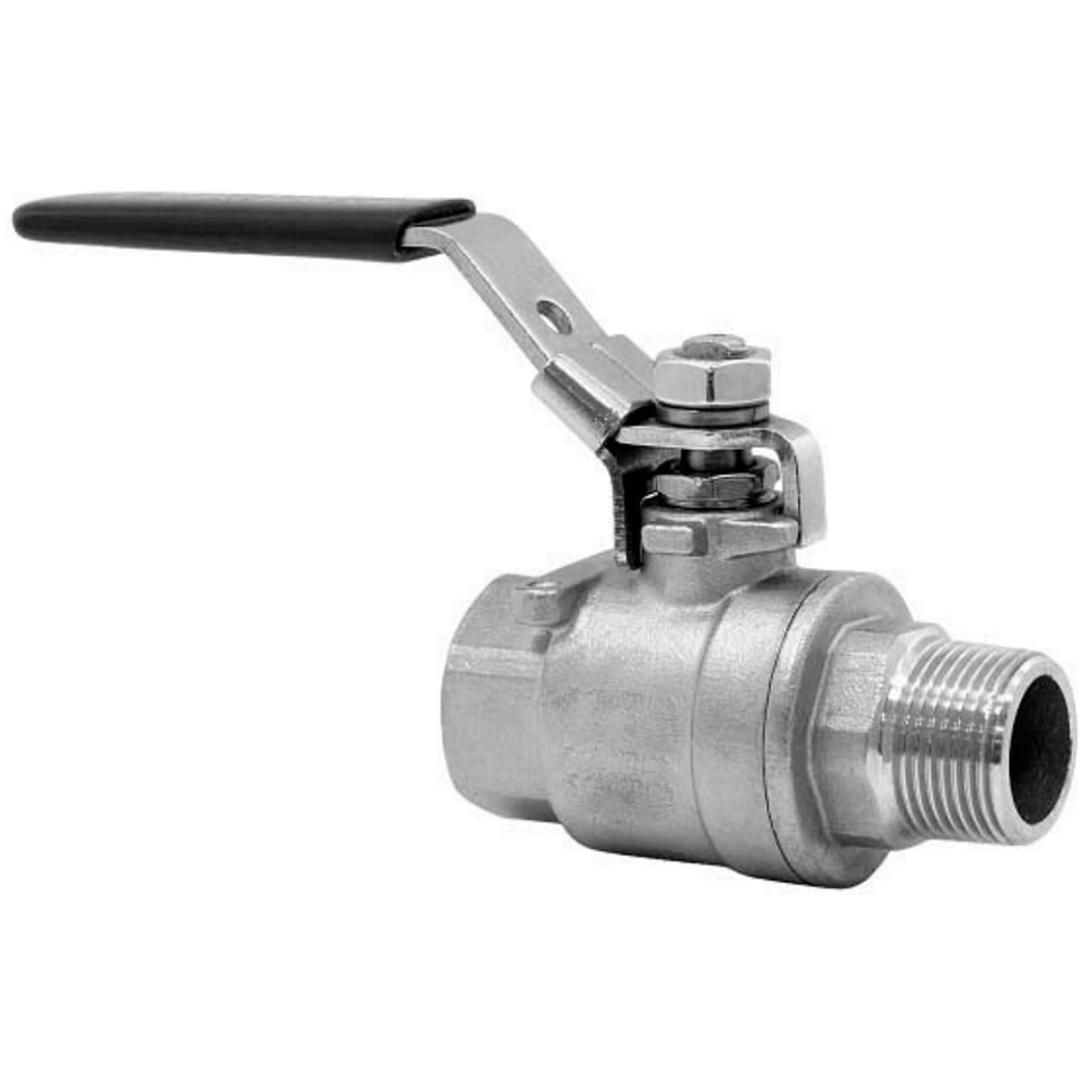 Кран шаровой DN.ru 304-304-PTFE-FP-T-H ВР/НР Ду32 Ру40 нержавеющая сталь AISI 304, ручка-рычаг D160-77784