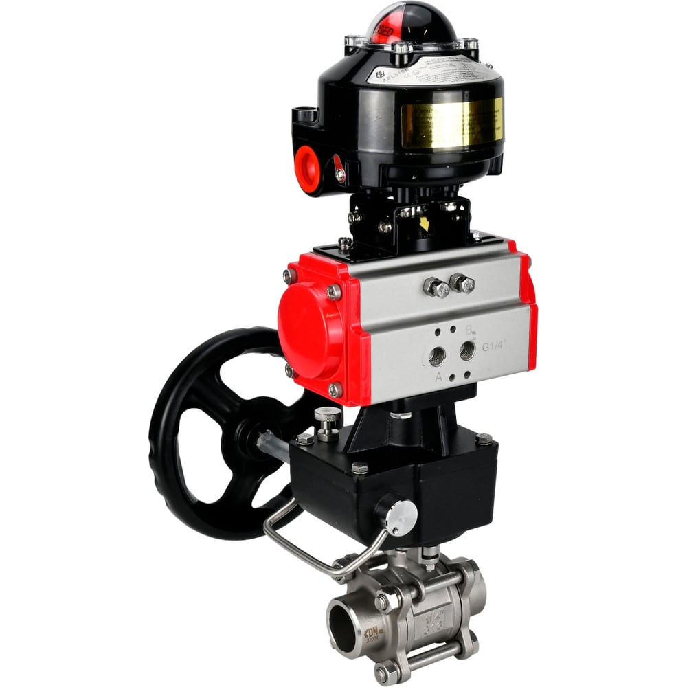 Изображение товара Кран шаровой DN.ru 316-316-PTFE-FP-W-ISO-H WDVF Ду40 Ру40 профессиональный разборный