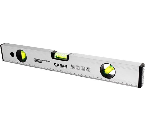 Изображение товара Уровень строительный СИЛАЧ МАСТЕР 400мм, магнитный 026836