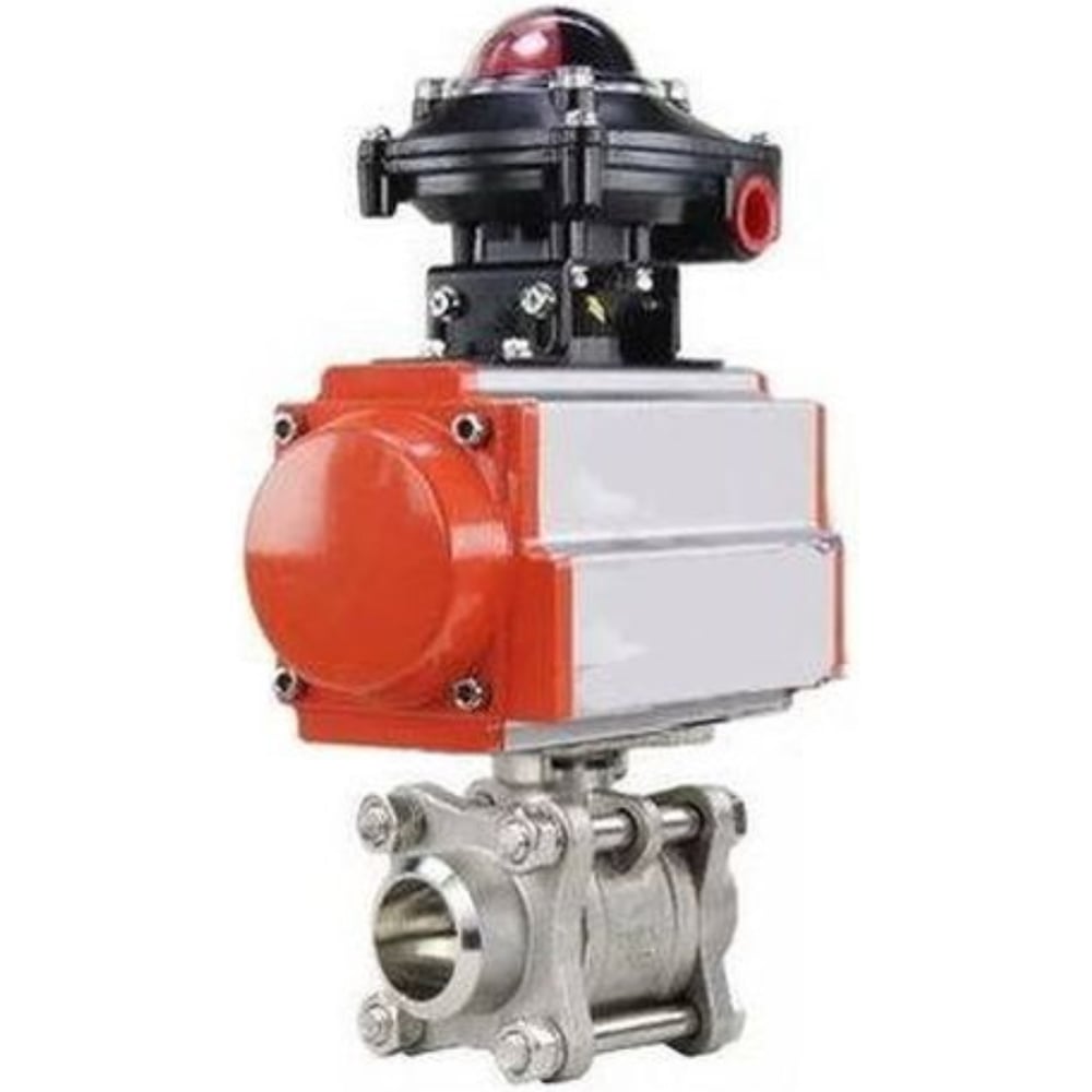 Изображение товара Кран шаровой КШПП 316.200-ISO Ду10 Ру63 пневмопривод разборный сварка