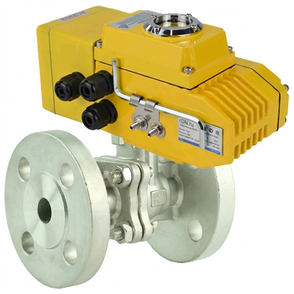 Изображение товара Кран шаровой КШФП.316.200 Ду25 Ру40, фланцевый, электропривод QT-005-220-4-20мА DAR DN.ru D160-75748