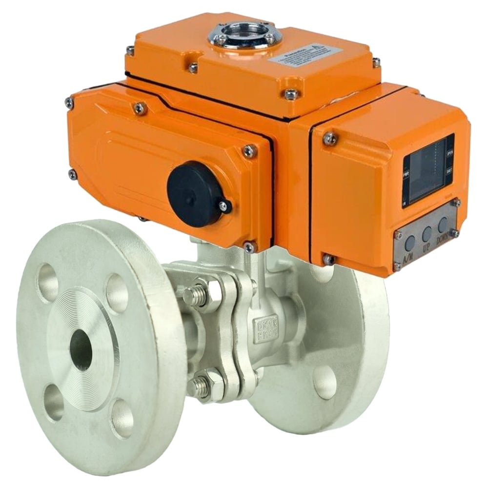 Изображение товара Кран шаровой КШФП.316.200 Ду25 Ру40 фланцевый, электропривод QT-005-220-4-20мА HARK DN.ru D160-75559