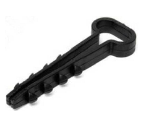 Изображение товара Дюбель-хомут Инсвартех ДХП 10-5 черный прямоугольный, комплект 200 шт. (2 уп. х 100 шт.) IST0527