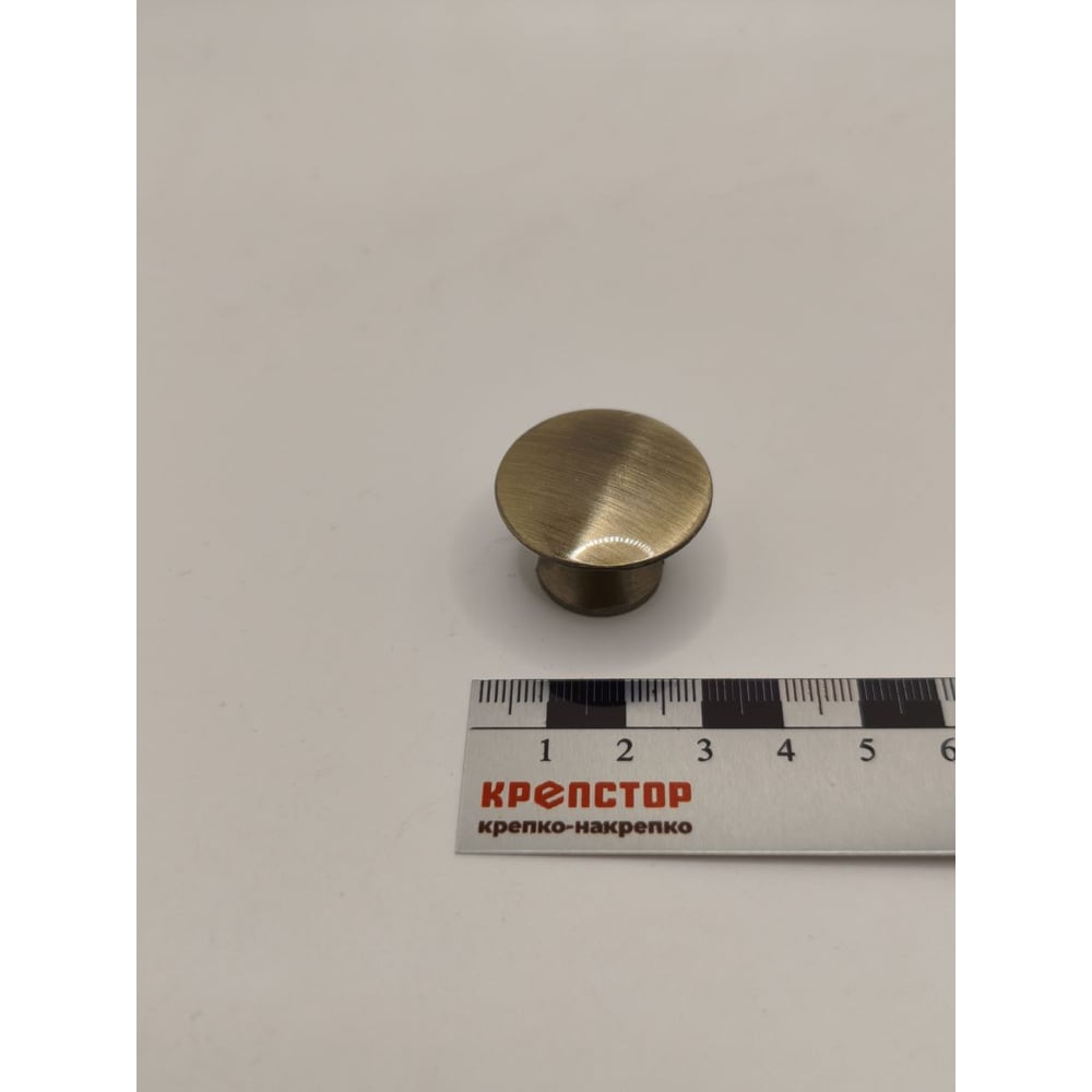 Изображение товара Мебельная ручка-кнопка Крепстор РК-49 бронза комплект 4 шт