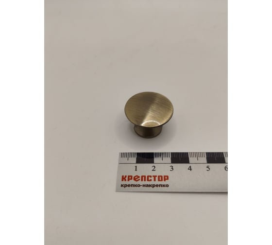 Изображение товара Ручка-кнопка мебельная Крепстор, РК-49 бронза, пакет 4 шт. 4665317043360