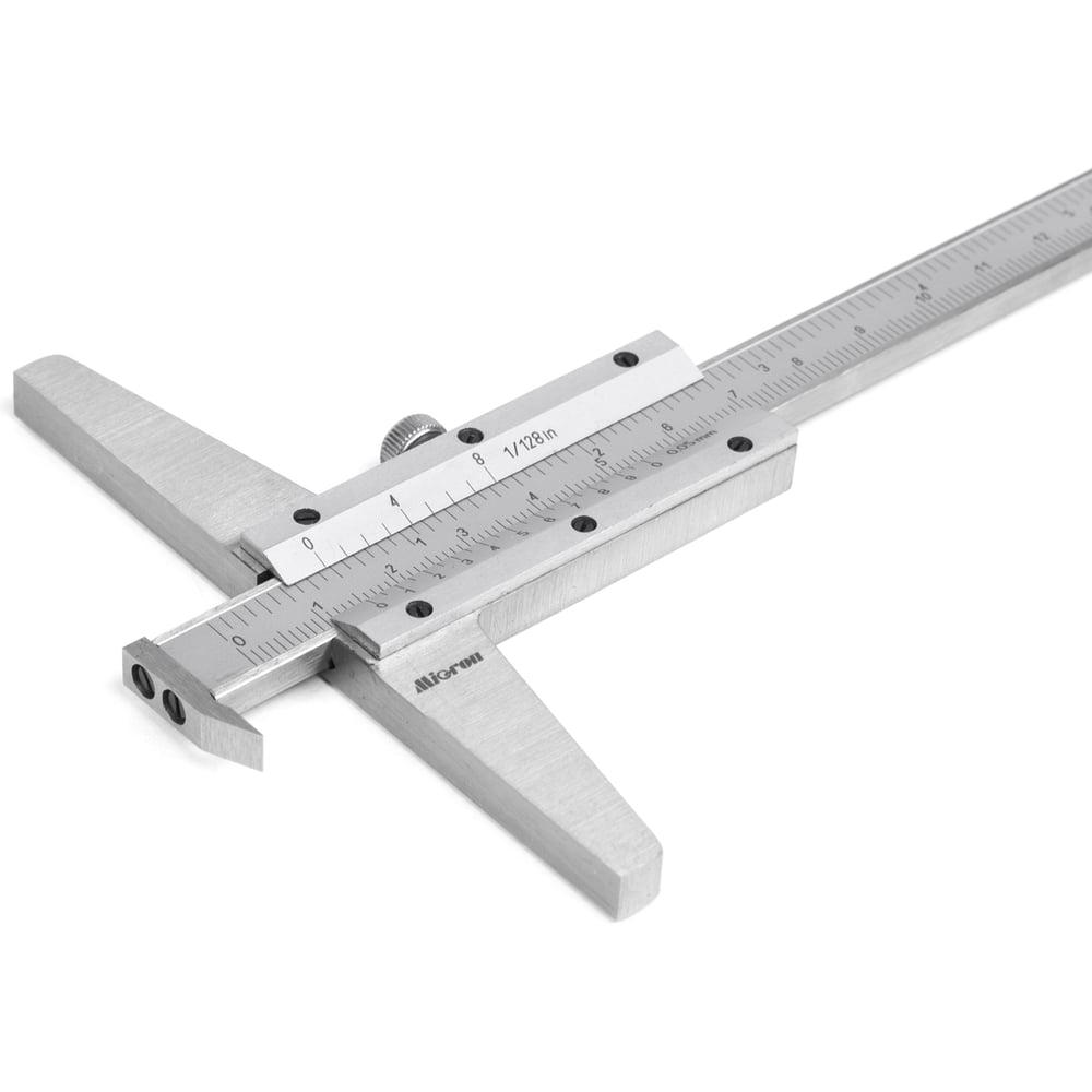 Изображение товара Профессиональный штангенглубиномер Micron ШГ-300 0,05 с толщиномером ГРСИ