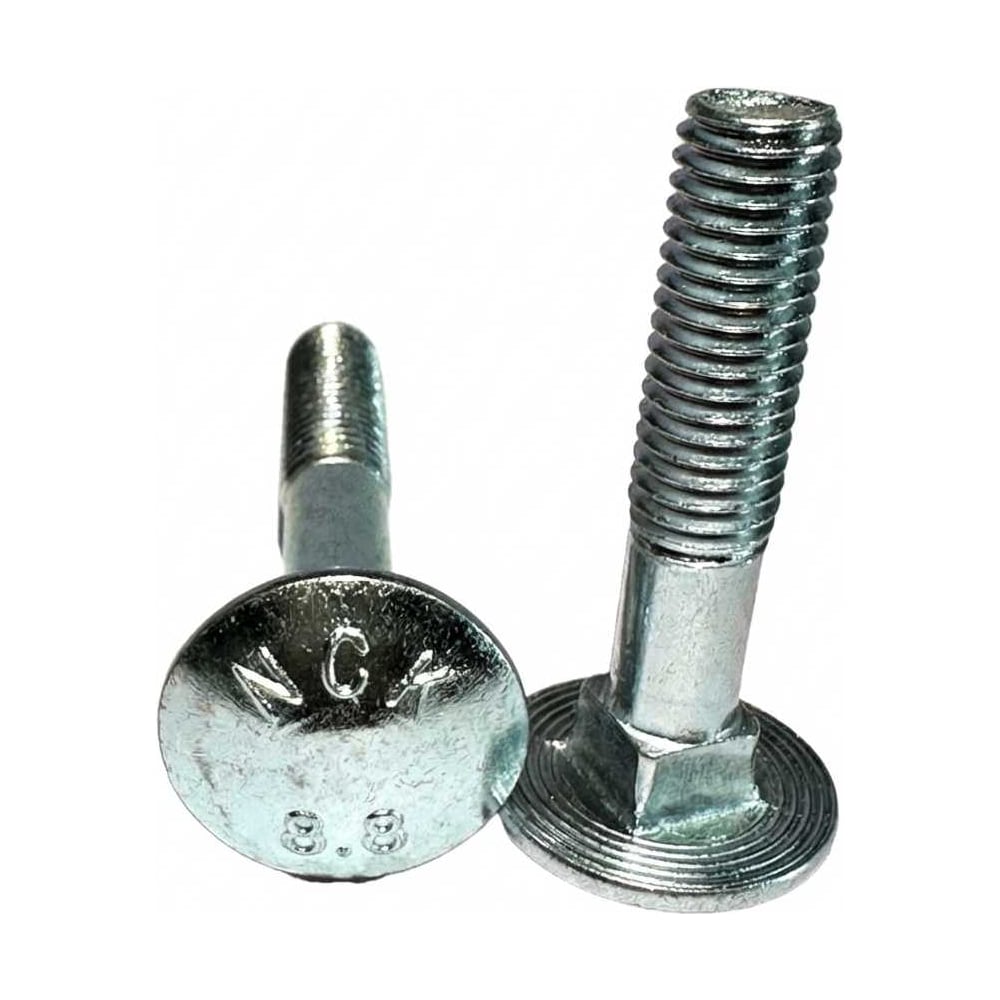 Изображение товара Болт полукруглая голова M12х50 DIN603 сталь цинк 15 шт
