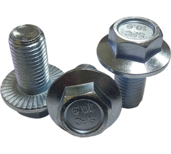 Изображение товара Болт boltnn.ru DIN6921 М16х35 10.9 насечка полная резьба цинк 10шт 4687207503754